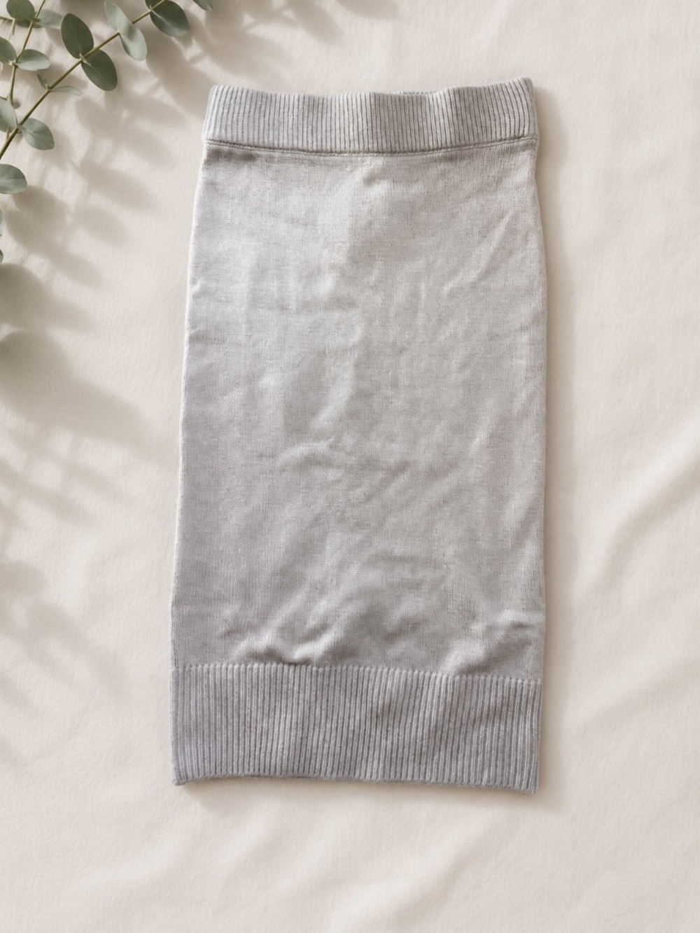 H&M Knit Midi Pencil Skirt Beige S NWT